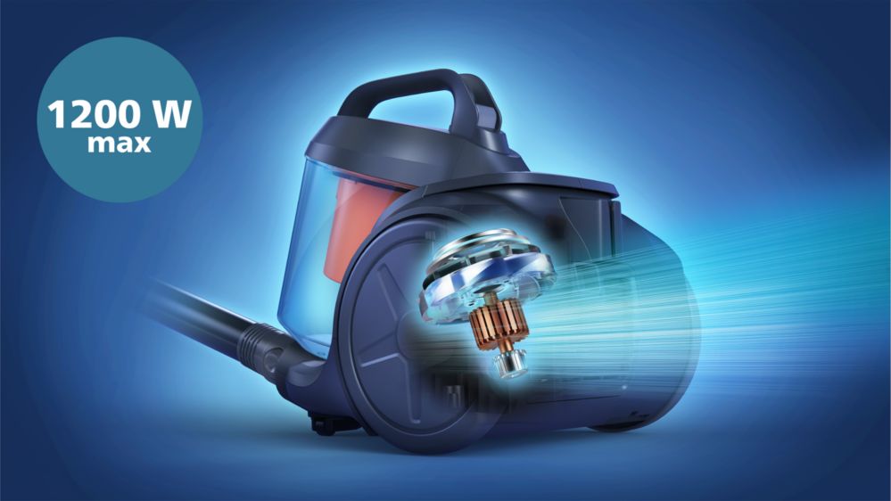 1200W motor ensures powerful performance